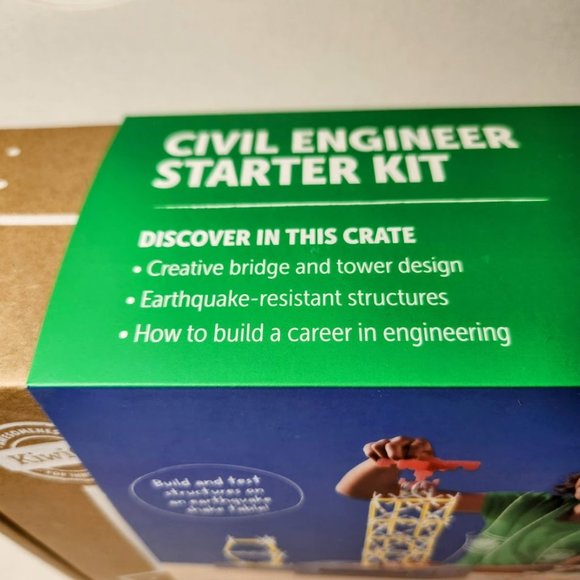 KiwiCo Civil Engineer Starter Kit Craft Science Set Kiwi Co. STEM Engineering Sh - Picture 14 of 16